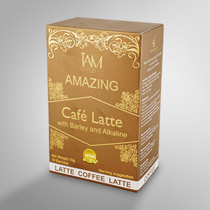 Amazing Coffee Latte with Barley and Alkaline | 1 Box | 10 Sachets | Free Shipping